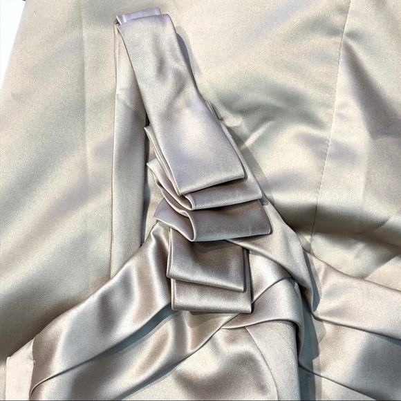 One Side Shoulder Cappuccino and Black Cocktail Dress by Allure Bridal - Picture 7 of 12